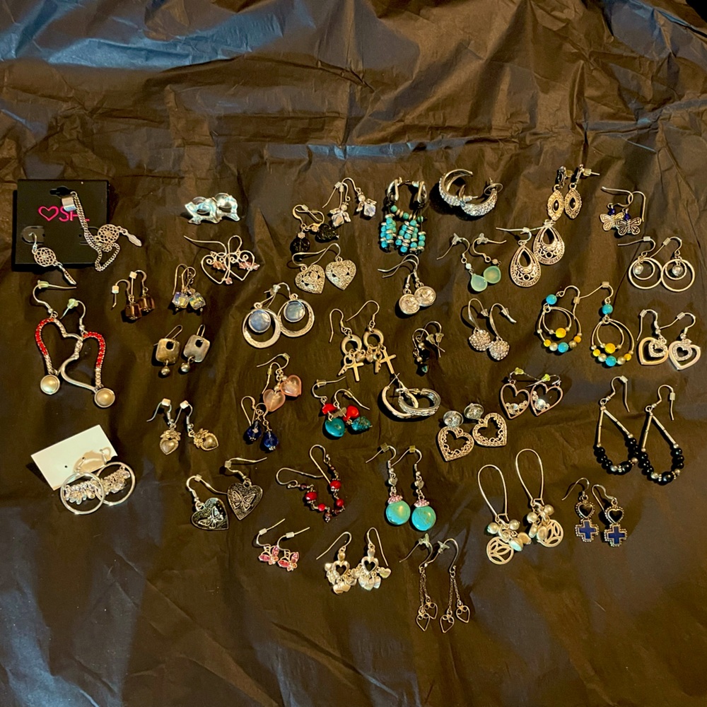 Huge Lot of 41 pairs of Earrings